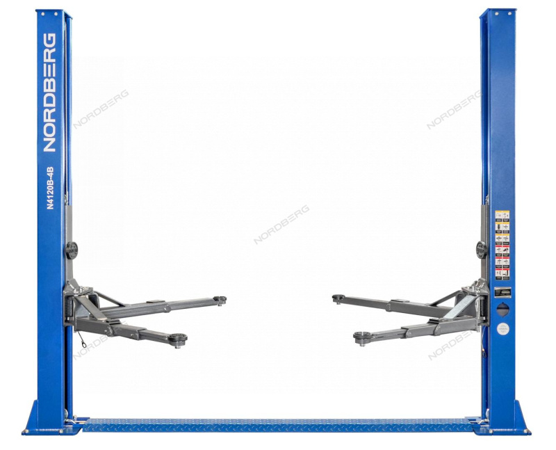 Подъемник двухстоечный 4 т, 380 В, синий NORDBERG N4120B-4B_3+2_380