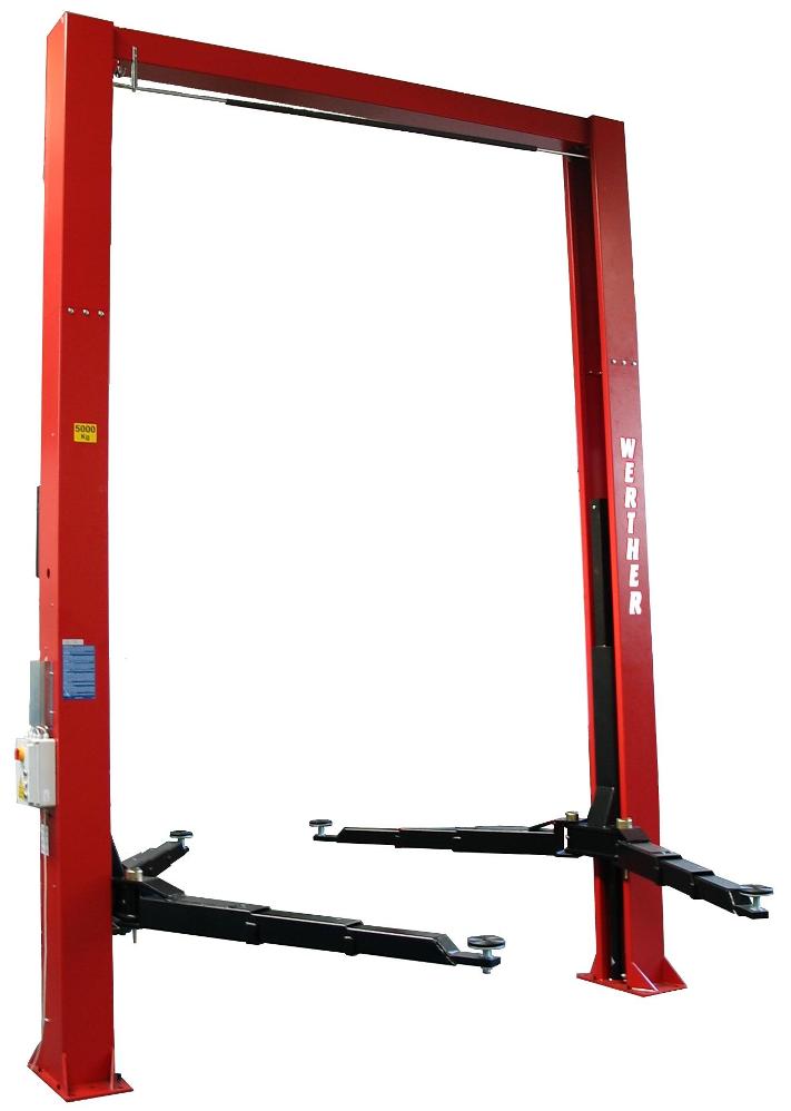 Подъемник двухстоечный г/п 5 т электрогидравлический с верхней синхронизацией WERTHER 208I/5L.4