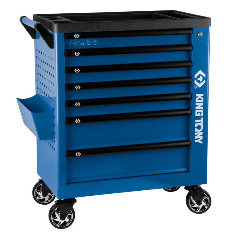 KING TONY Тележка инструментальная, 7 выдвижных ящиков, "PROFESSIONAL", синяя 87G38-7B-B