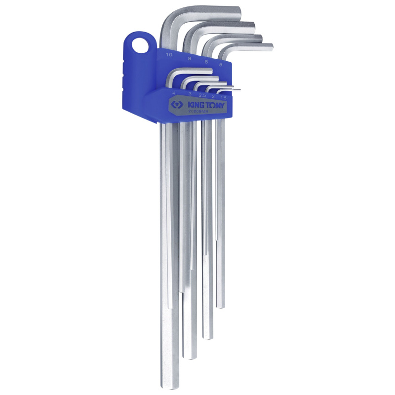 KING TONY Набор шестигранников L-типа, 1,5-10 мм, длинные, 9 предметов 20209MR