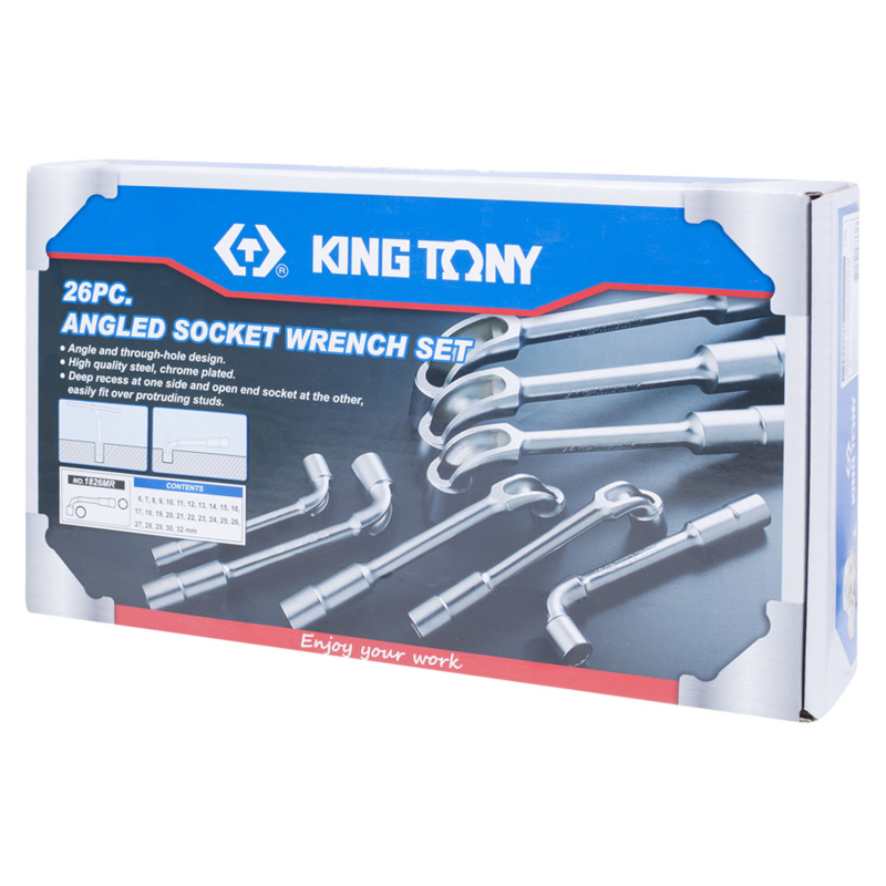 KING TONY Набор торцевых L-образных ключей, 6-32 мм, 26 предметов 1826MR